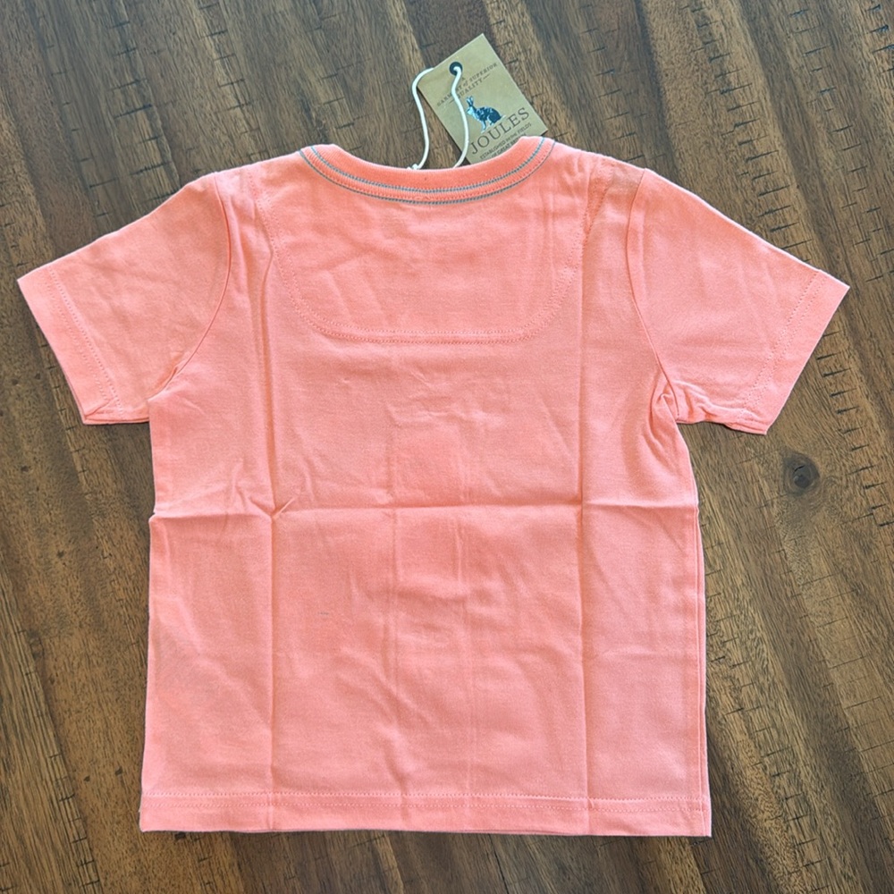 New Baby Boy Joules Coral Blowfish Short Sleeve Tshirt Can’t Touch This - Picture 2 of 2
